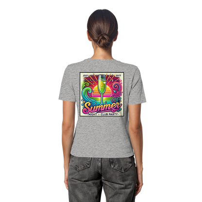 Summer Party Vibes - Fitted Ladies Organic Shirt