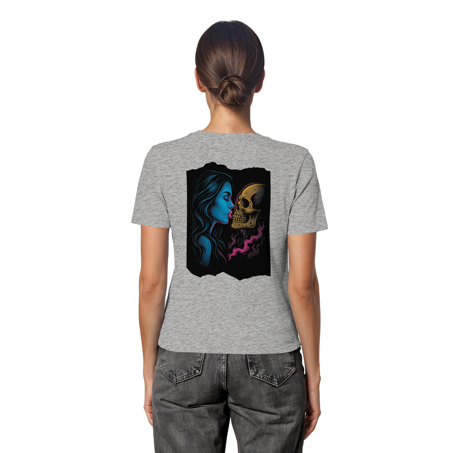 Kissing Skull - Fitted Ladies Organic Shirt