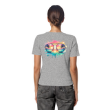 Tropical Sunset Glasses - Fitted Ladies Organic Shirt
