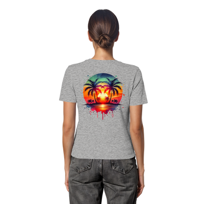 Tropical Sunset - Fitted Ladies Organic Shirt