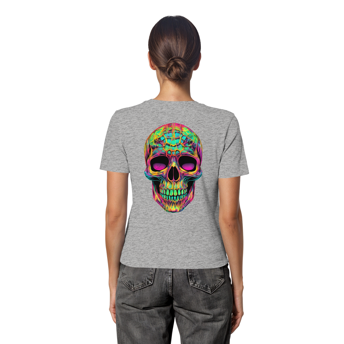 Psychedelic Skull - Fitted Ladies Organic Shirt