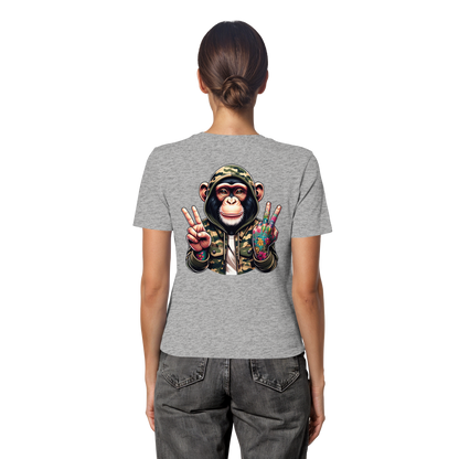 Jungle Ink Monkey - Fitted Ladies Organic Shirt