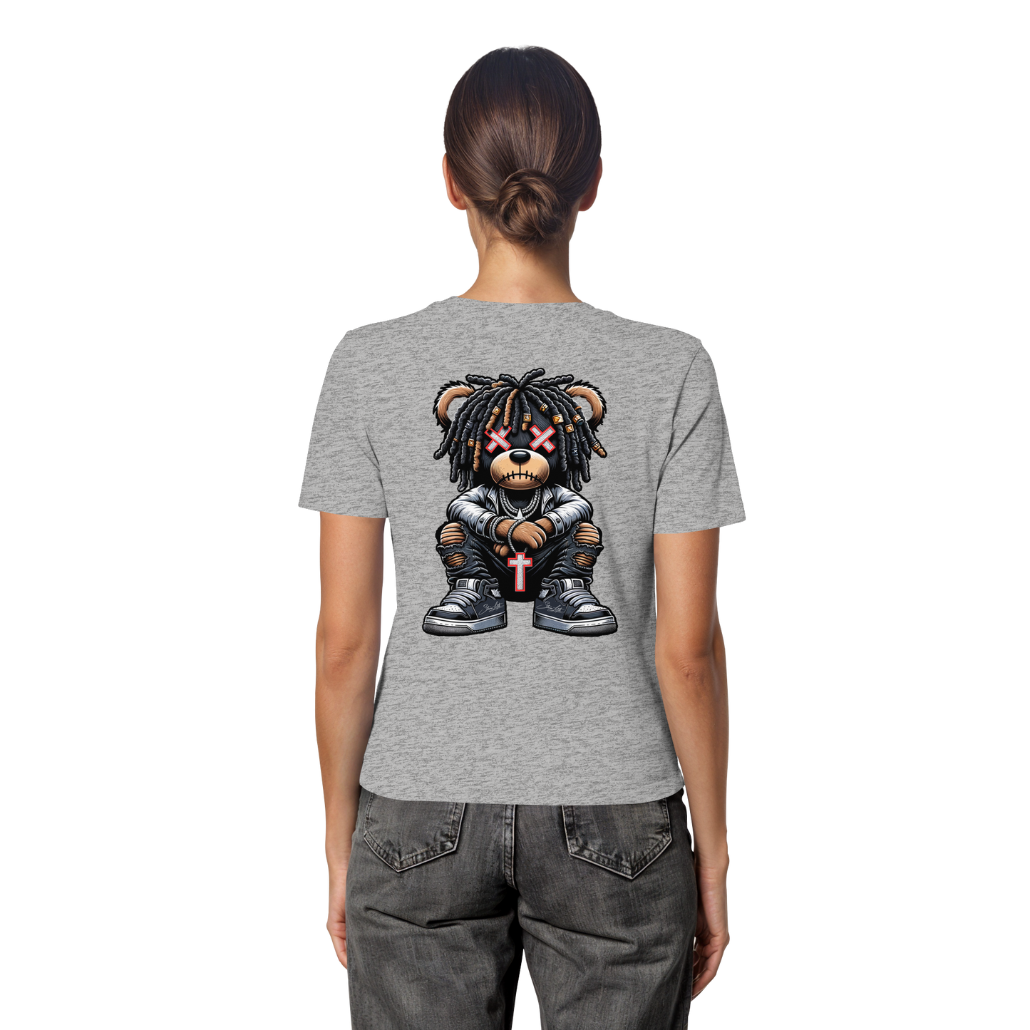 Bad Ass Teddy - Fitted Ladies Organic Shirt