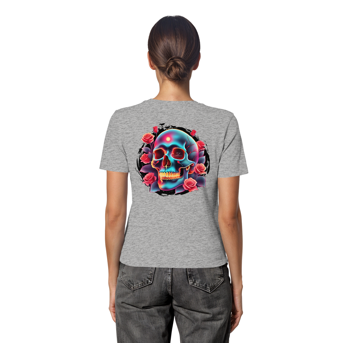 Glow Skull - Fitted Ladies Organic Shirt