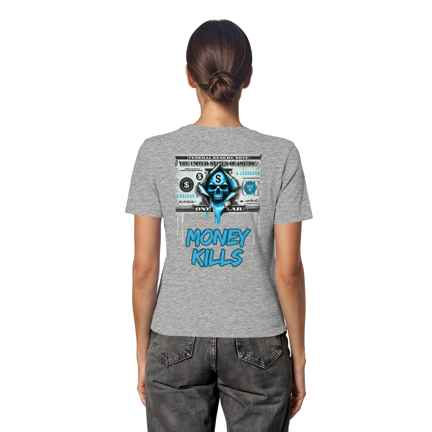 Money Kills - Fitted Ladies Organic Shirt