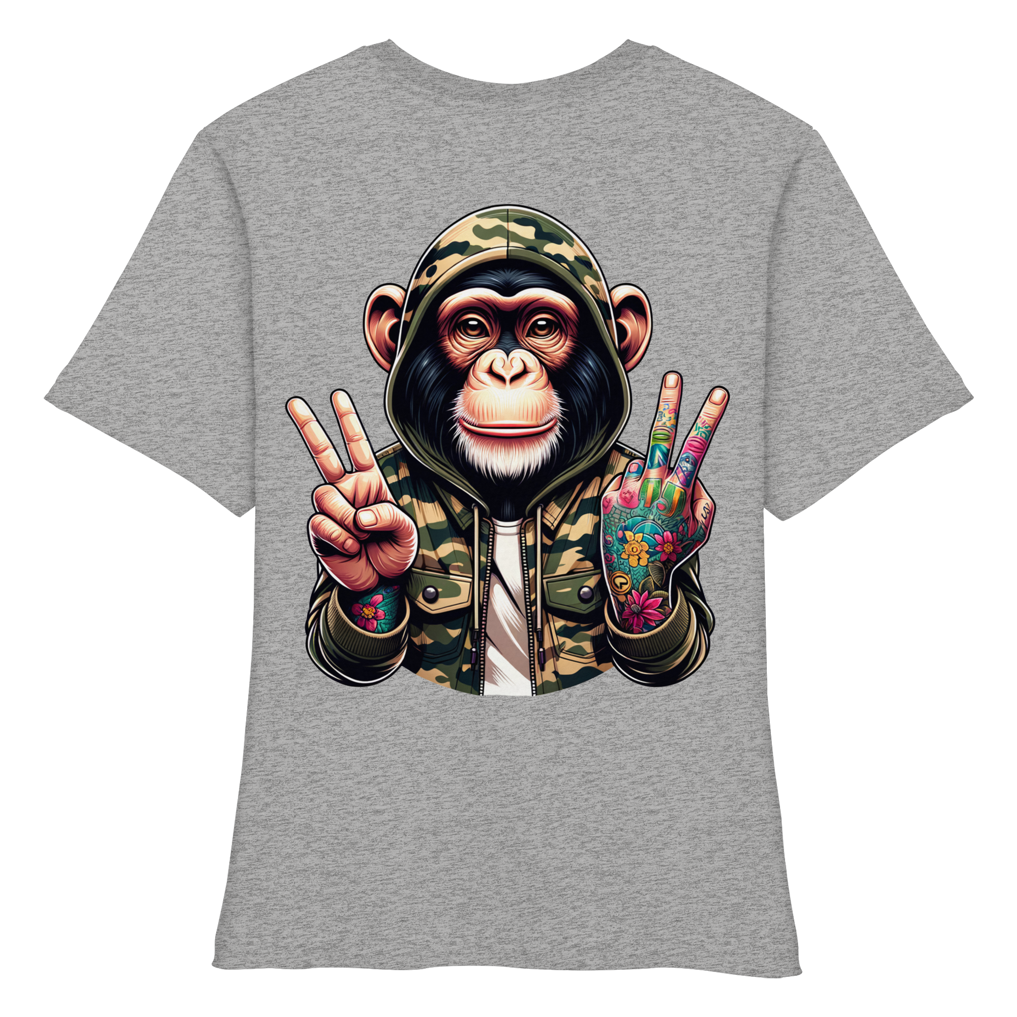 Jungle Ink Monkey - Fitted Ladies Organic Shirt