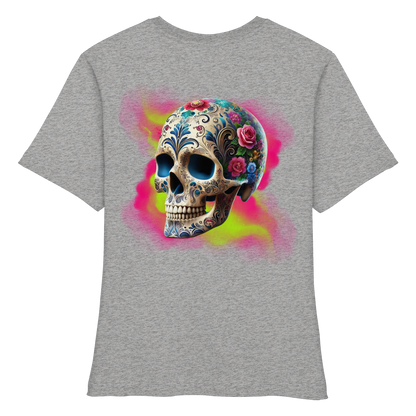 Floral Skull - Fitted Ladies Organic Shirt