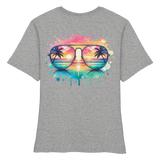 Tropical Sunset Glasses - Fitted Ladies Organic Shirt