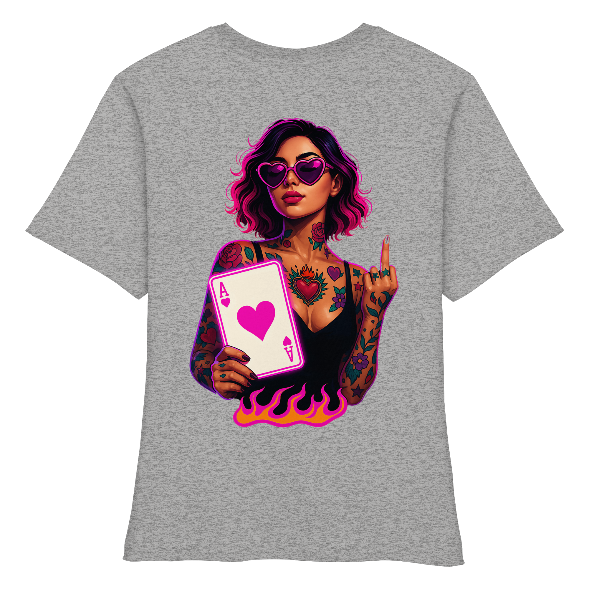 Queen of Hearts - Fitted Ladies Organic Shirt