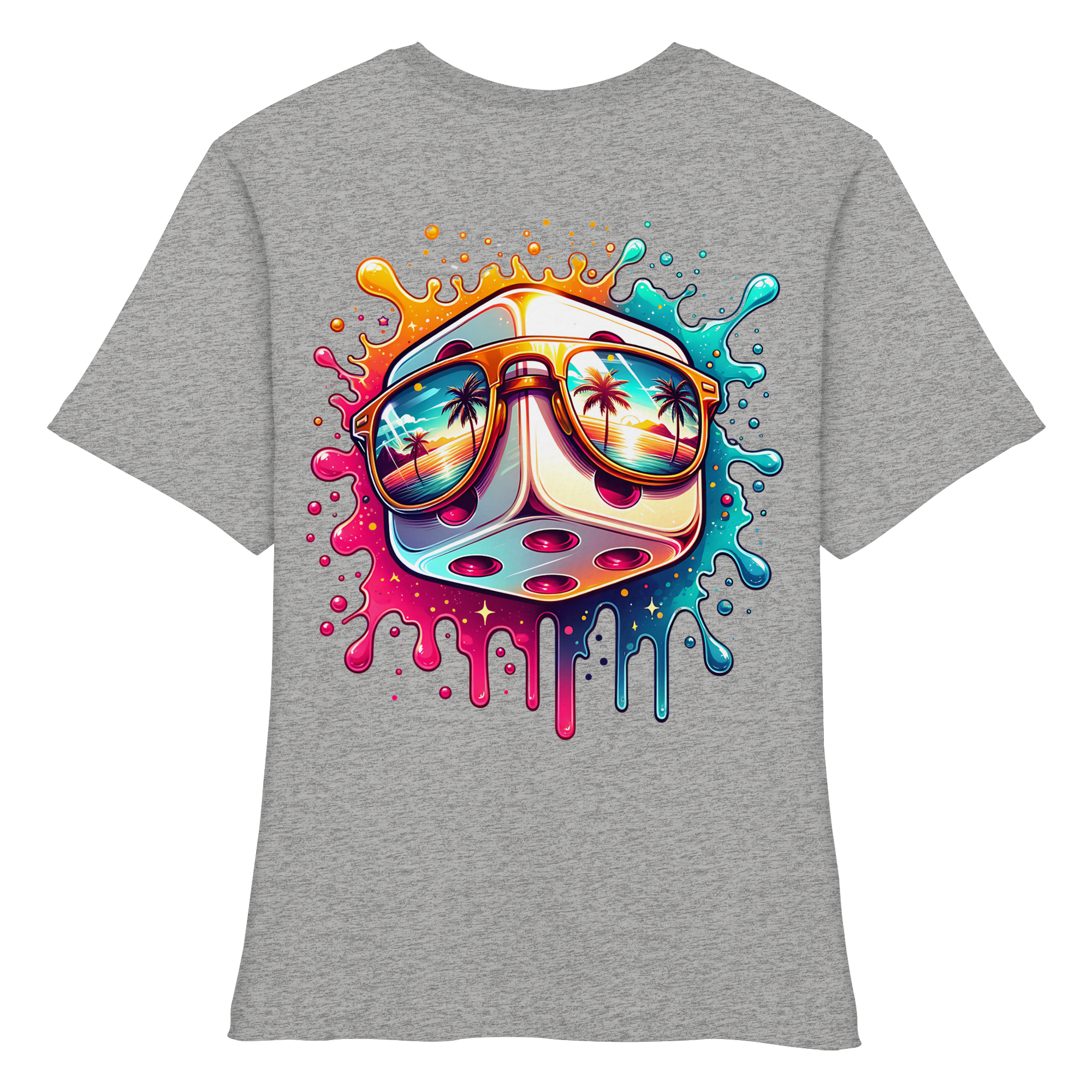 Sunset Vibes Dice - Fitted Ladies Organic Shirt