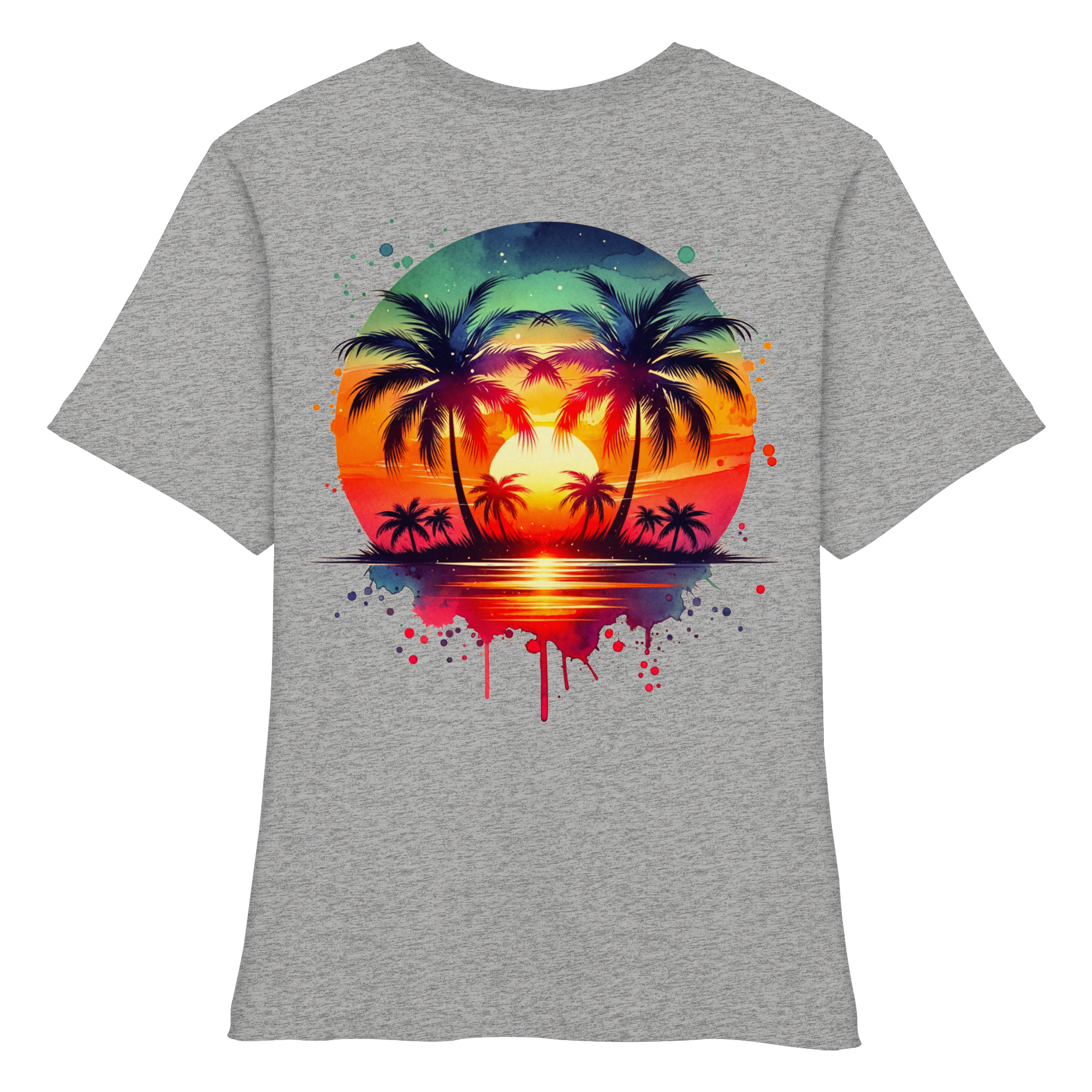 Tropical Sunset - Fitted Ladies Organic Shirt