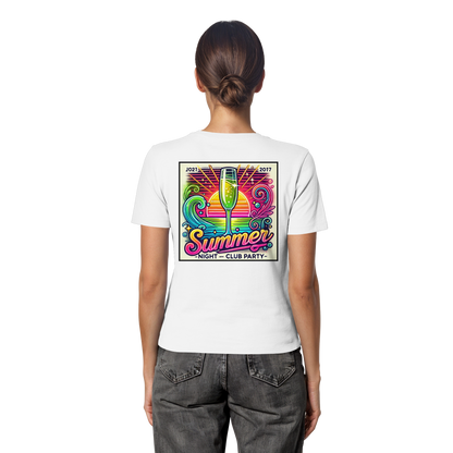 Summer Party Vibes - Fitted Ladies Organic Shirt