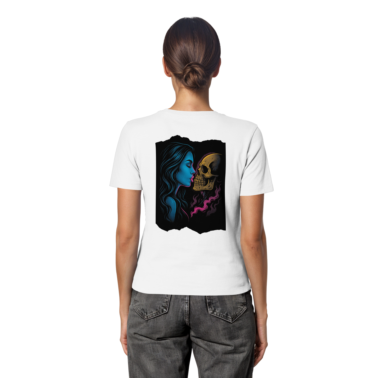 Kissing Skull - Fitted Ladies Organic Shirt