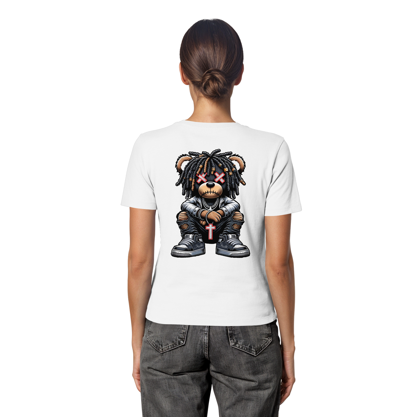 Bad Ass Teddy - Fitted Ladies Organic Shirt