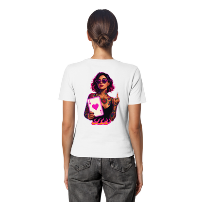 Queen of Hearts - Fitted Ladies Organic Shirt