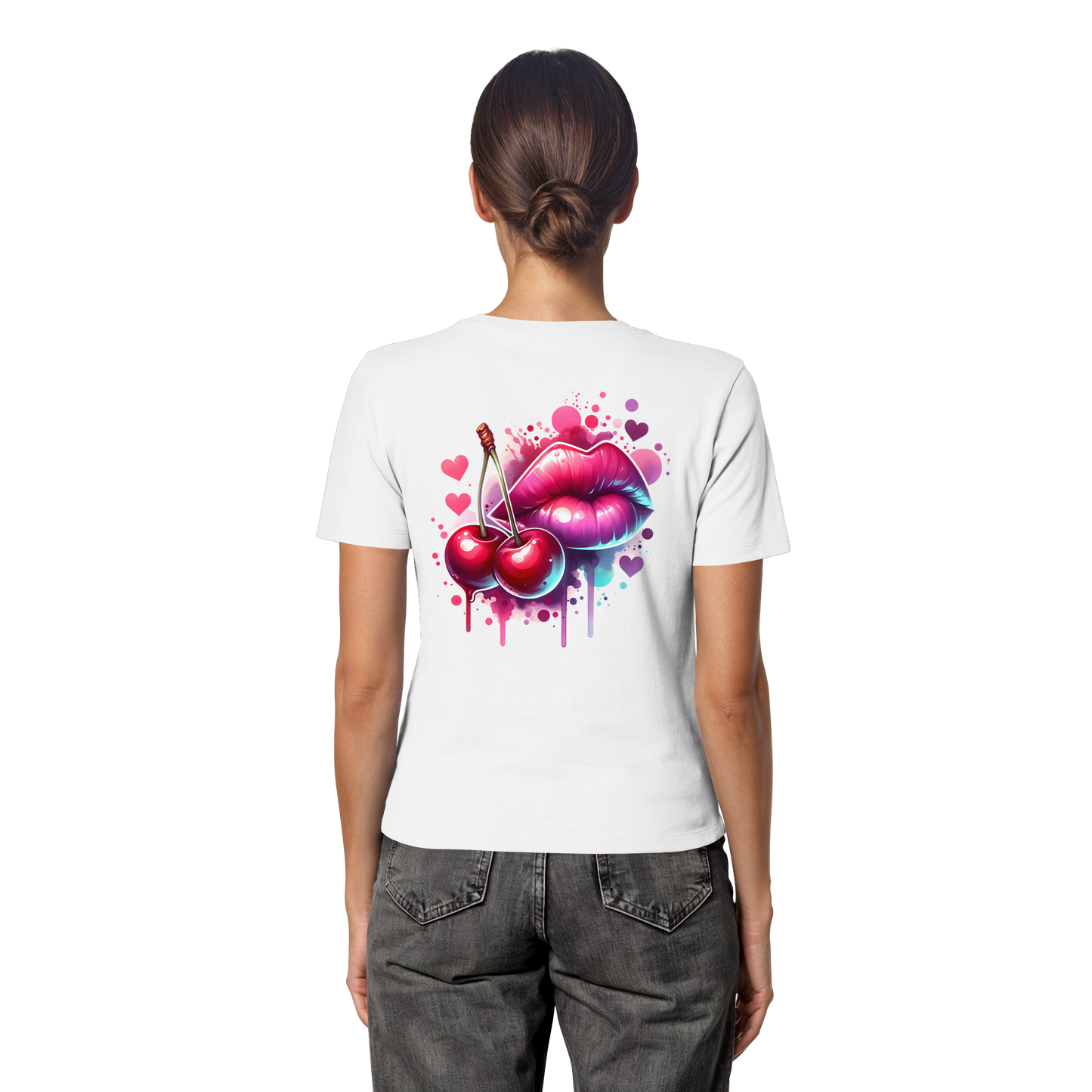 Cherry Kisses - Fitted Ladies Organic Shirt