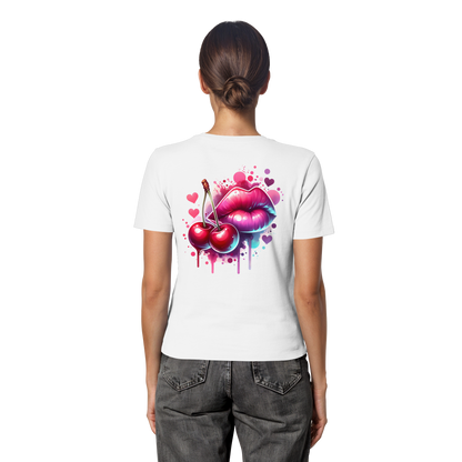 Cherry Kisses - Fitted Ladies Organic Shirt