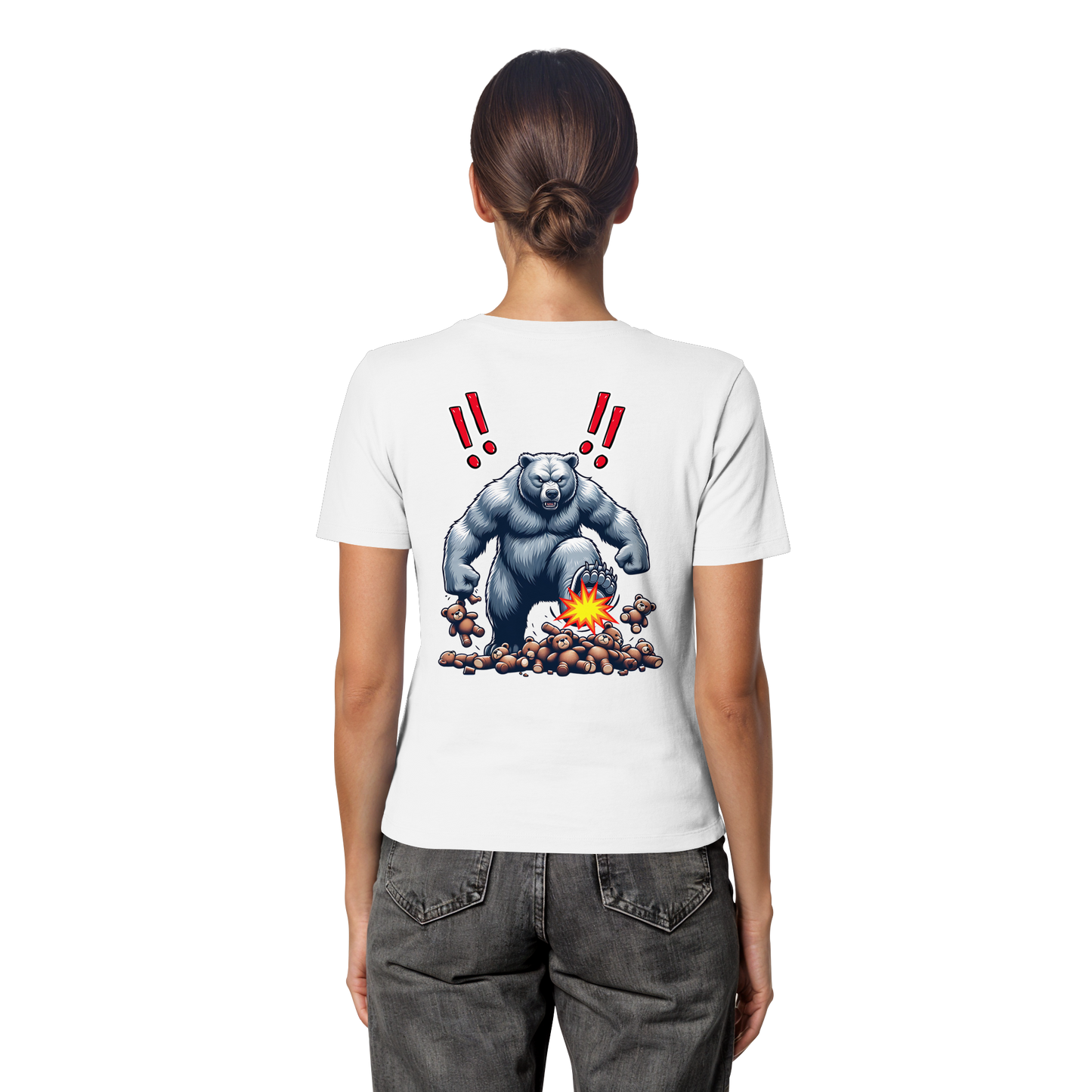 Teddy Terror - Fitted Ladies Organic Shirt