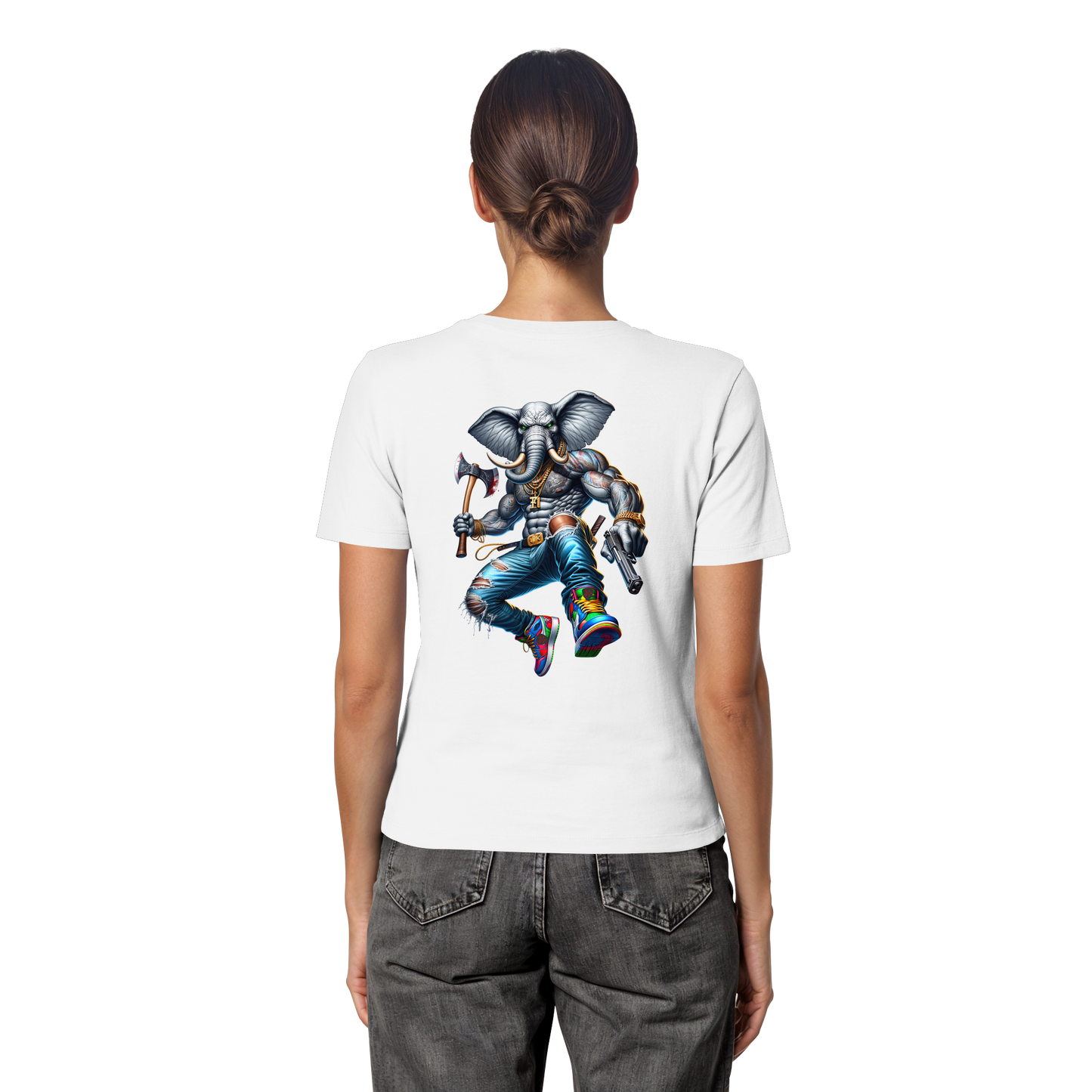 Elephant Warrior - Fitted Ladies Organic Shirt