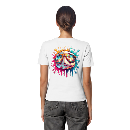 Sunset Vibes Dice - Fitted Ladies Organic Shirt