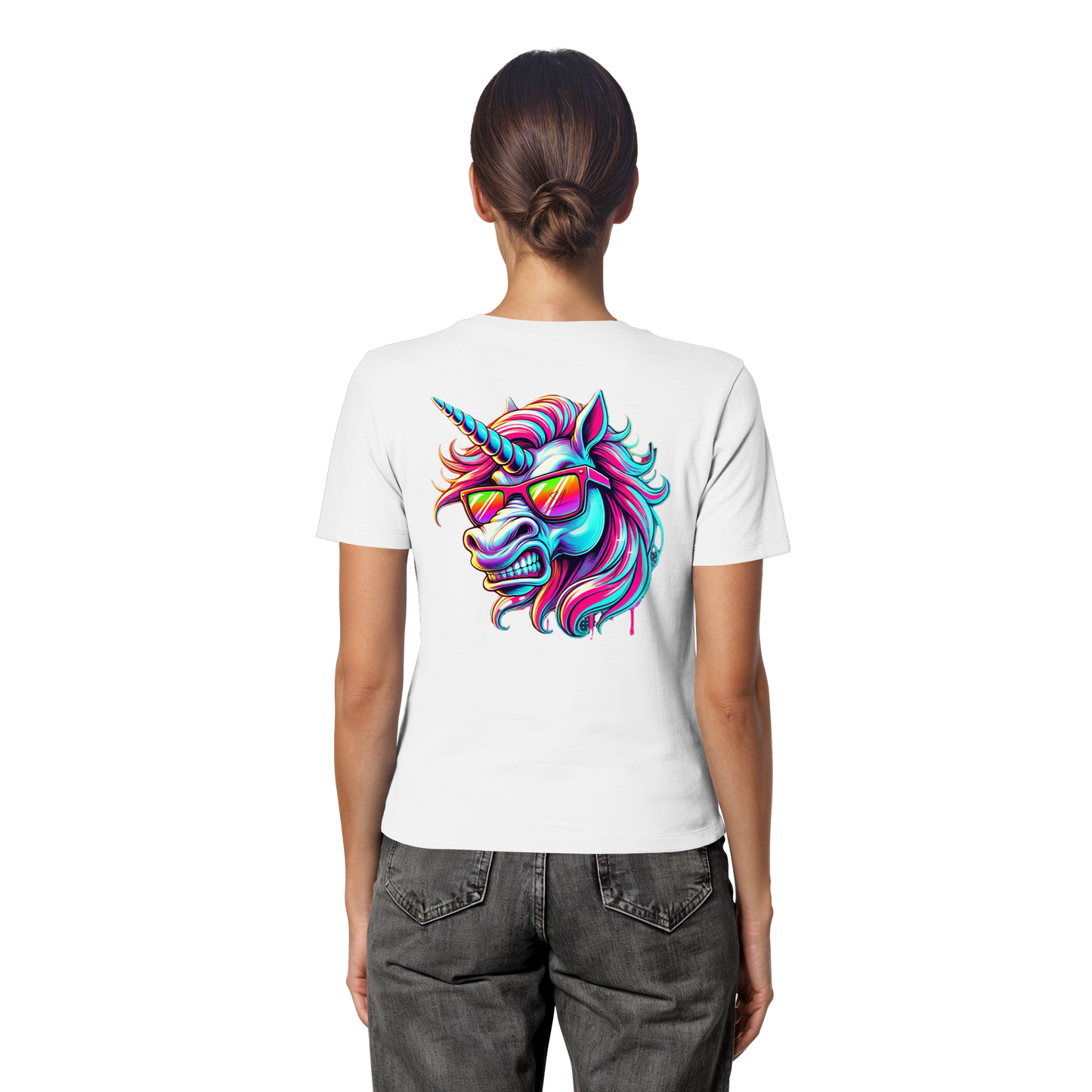 Funky Unicorn - Fitted Ladies Organic Shirt