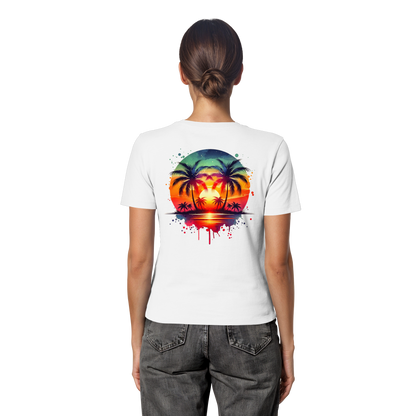 Tropical Sunset - Fitted Ladies Organic Shirt