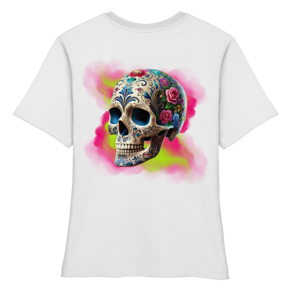 Floral Skull - Fitted Ladies Organic Shirt