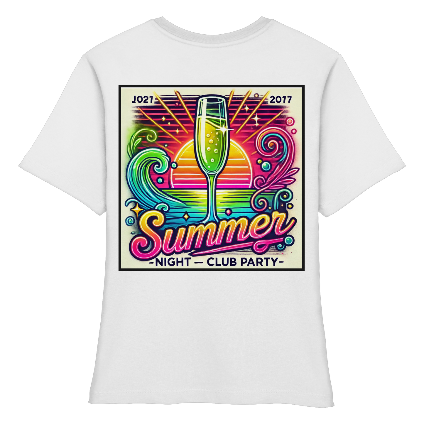 Summer Party Vibes - Fitted Ladies Organic Shirt