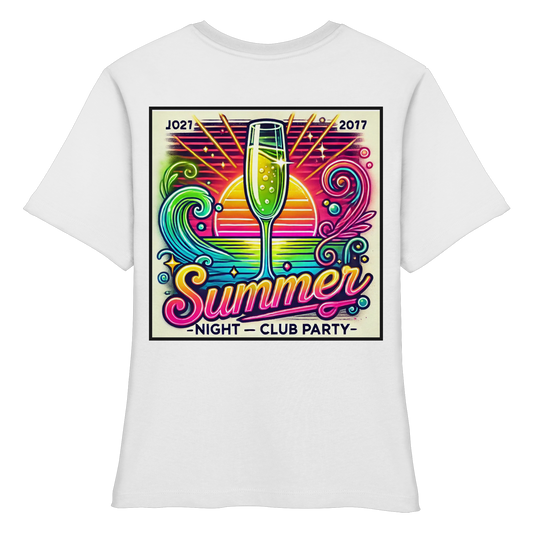 Summer Party Vibes - Fitted Ladies Organic Shirt
