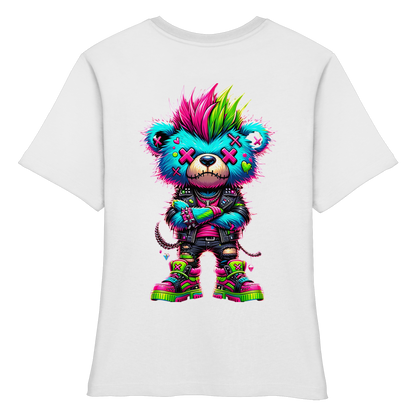 Punk Neon Teddy - Fitted Ladies Organic Shirt
