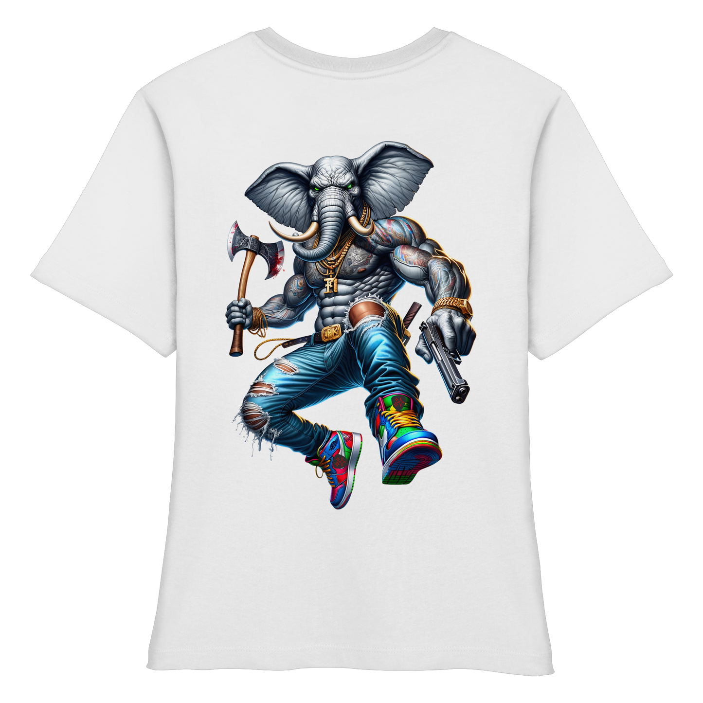 Elephant Warrior - Fitted Ladies Organic Shirt