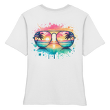 Tropical Sunset Glasses - Fitted Ladies Organic Shirt