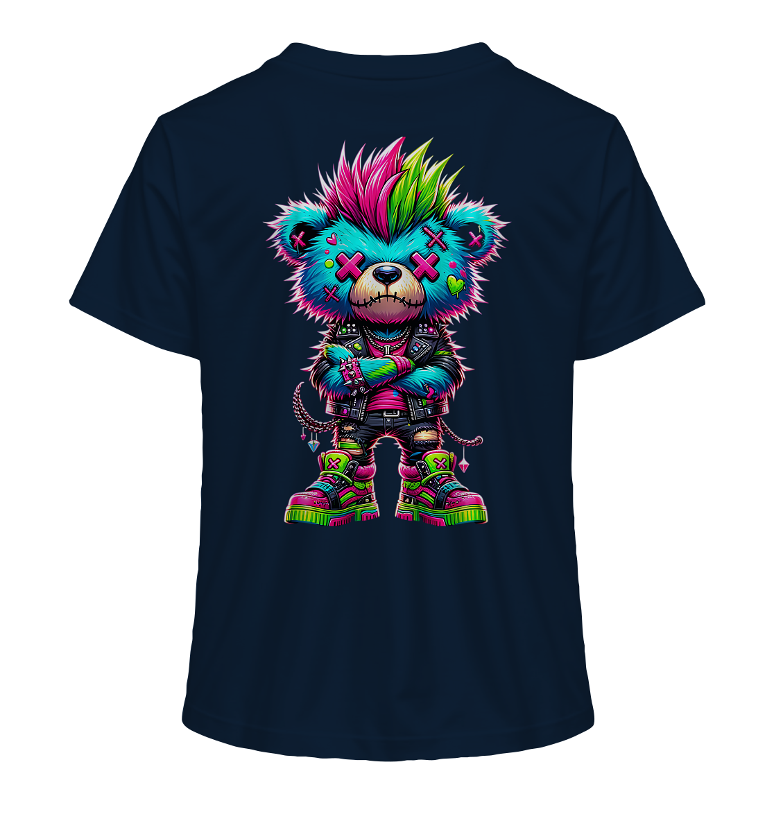 Punk Neon Teddy - Ladies Organic Shirt