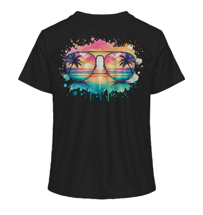 Tropical Sunset Glasses - Ladies Organic Shirt