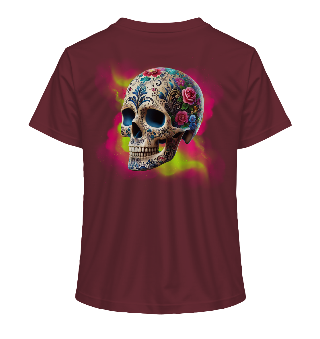Floral Skull - Ladies Organic Shirt