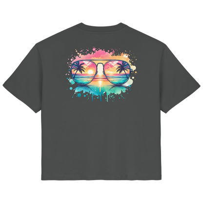 Tropical Sunset Glasses - Ladies Organic Shirt