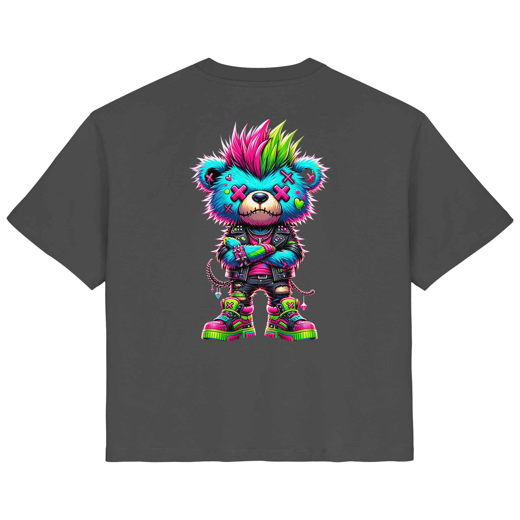 Punk Neon Teddy - Ladies Organic Shirt