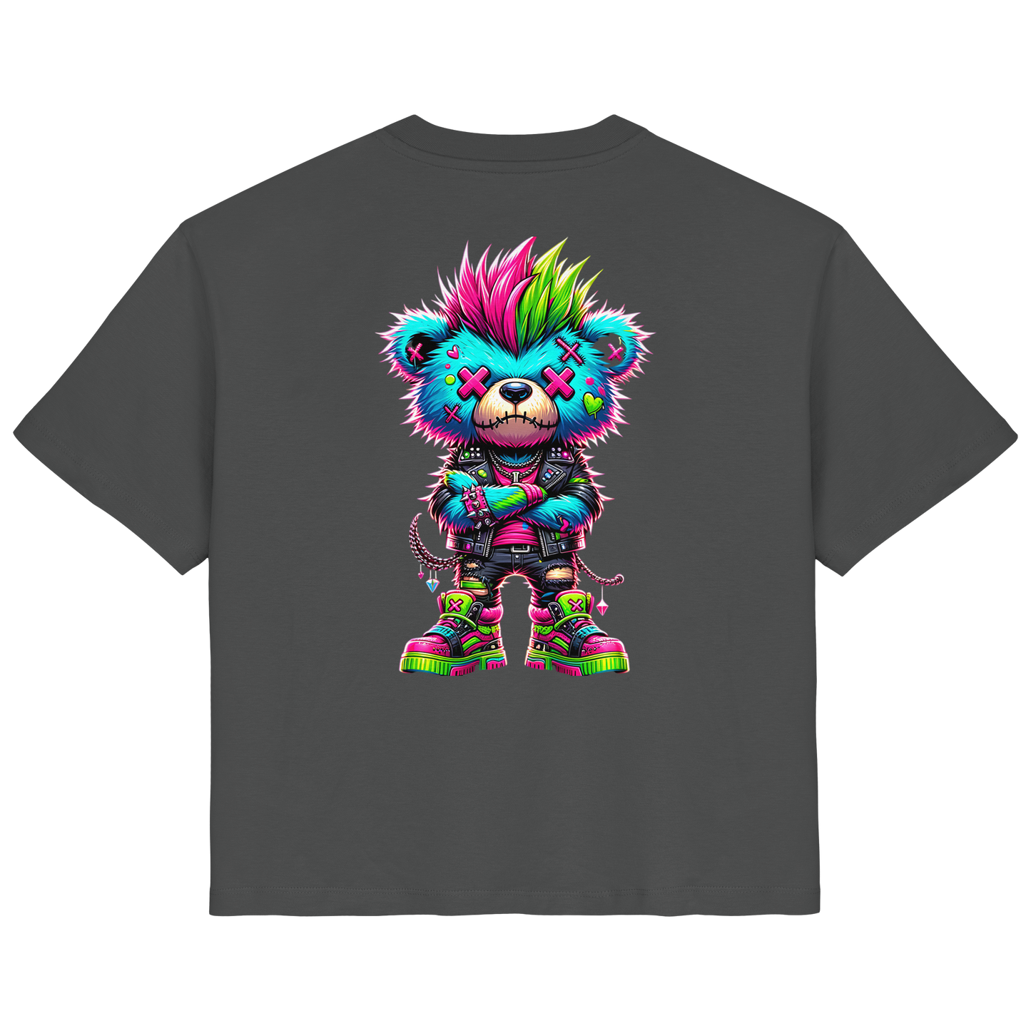 Punk Neon Teddy - Ladies Organic Shirt