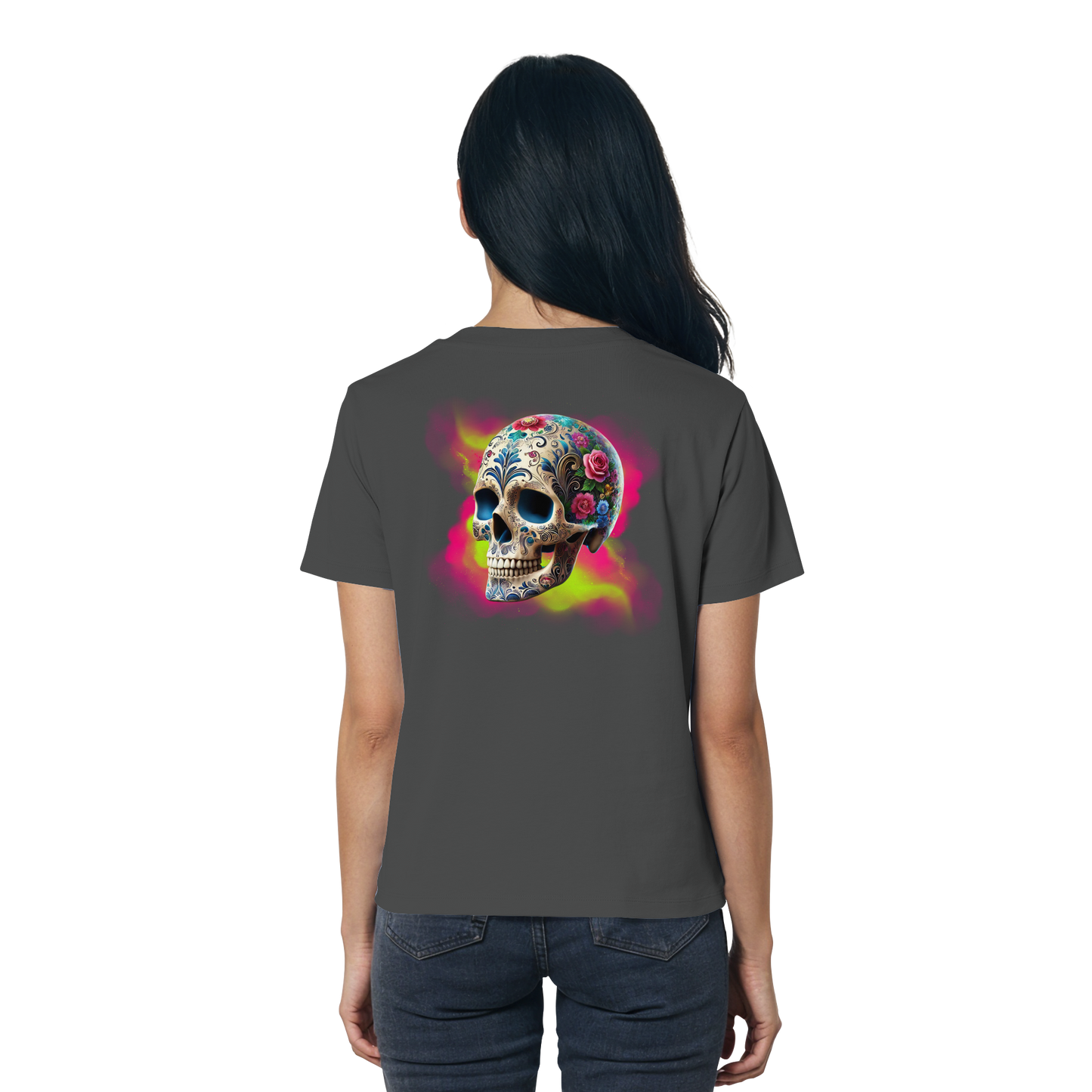Floral Skull - Ladies Organic Shirt