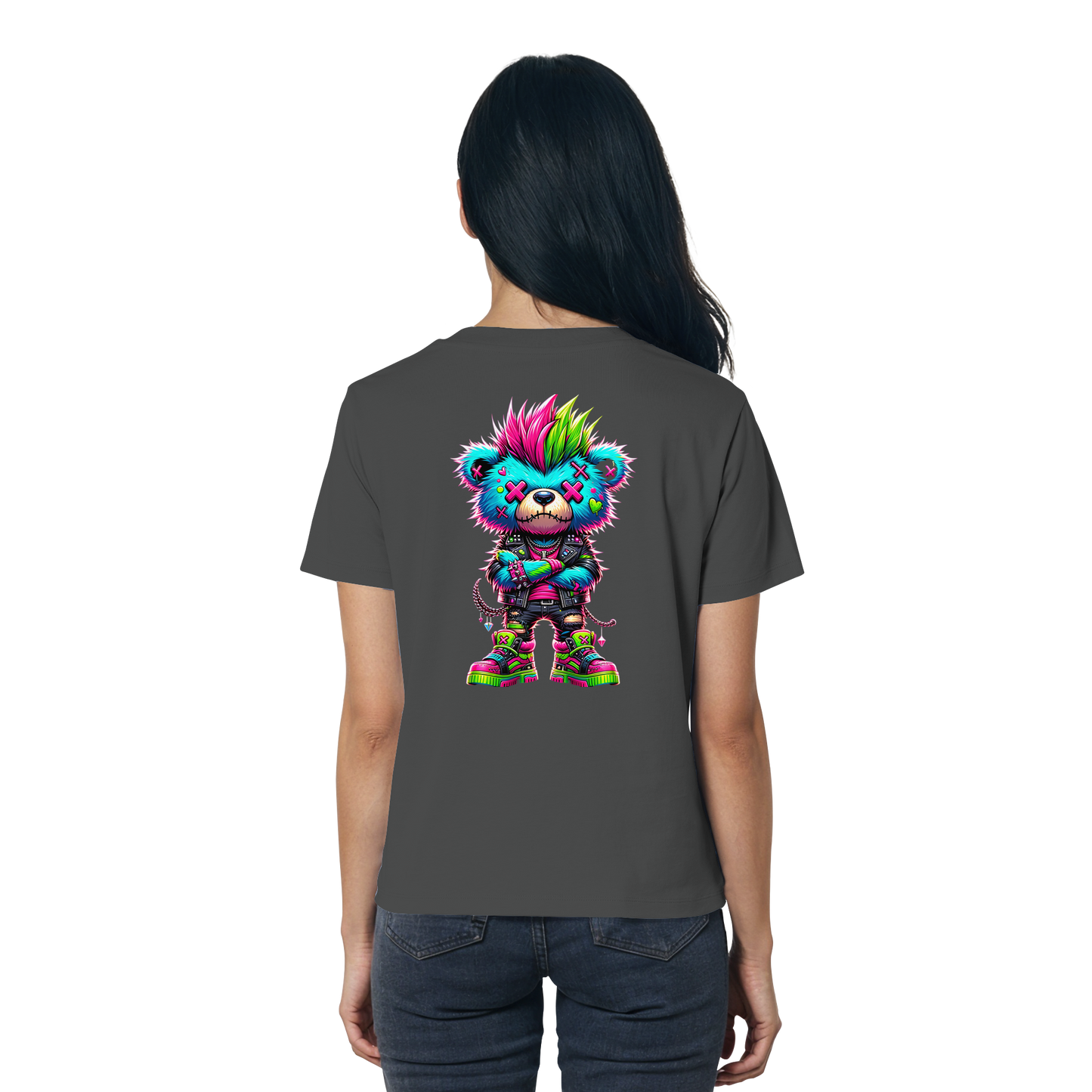 Punk Neon Teddy - Ladies Organic Shirt