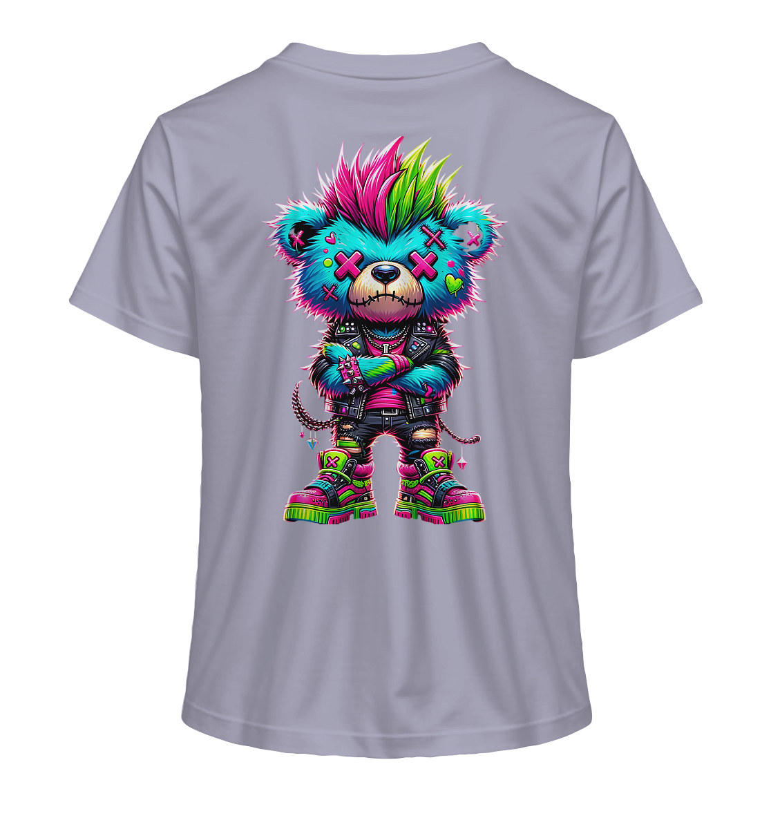 Punk Neon Teddy - Ladies Organic Shirt