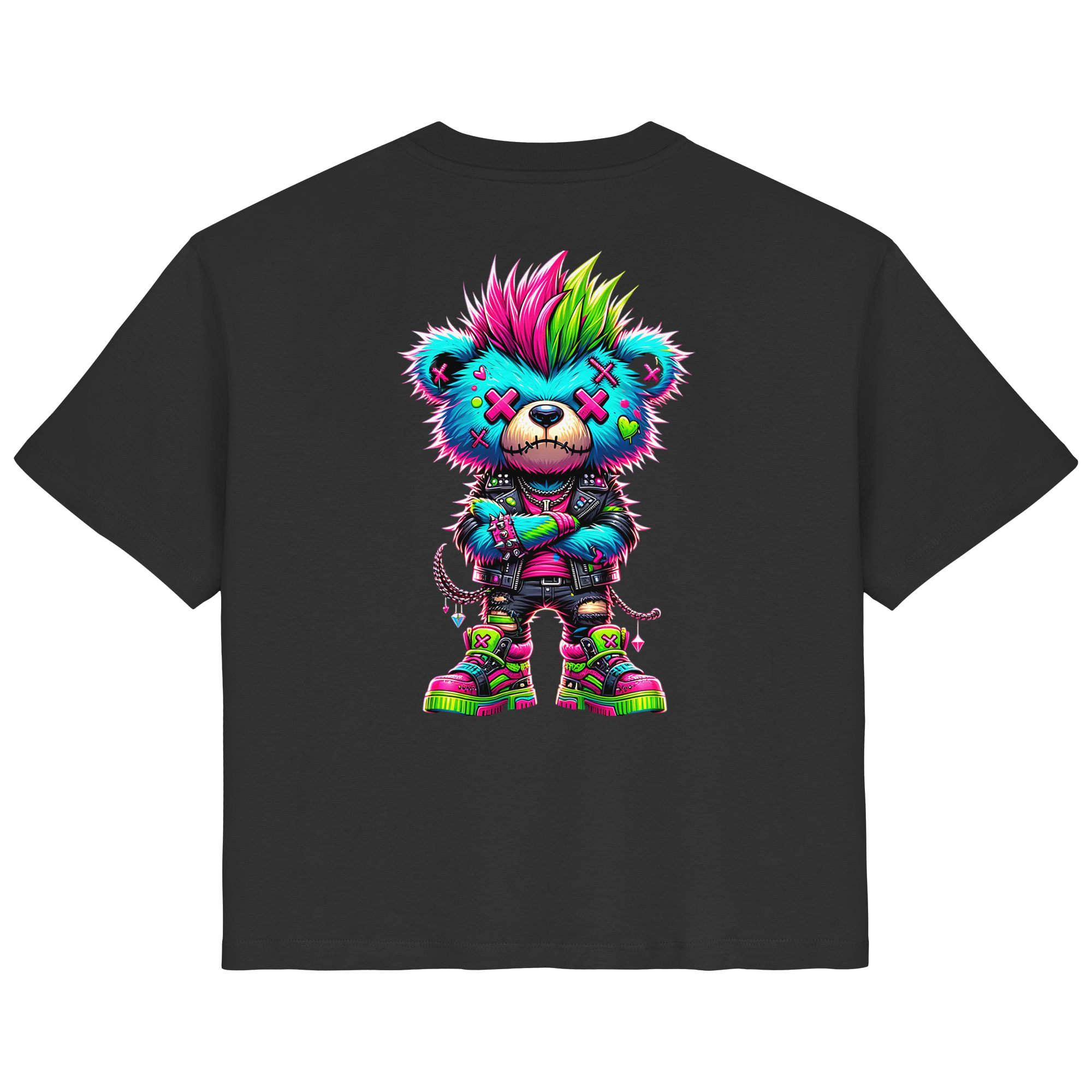 Punk Neon Teddy - Ladies Organic Shirt