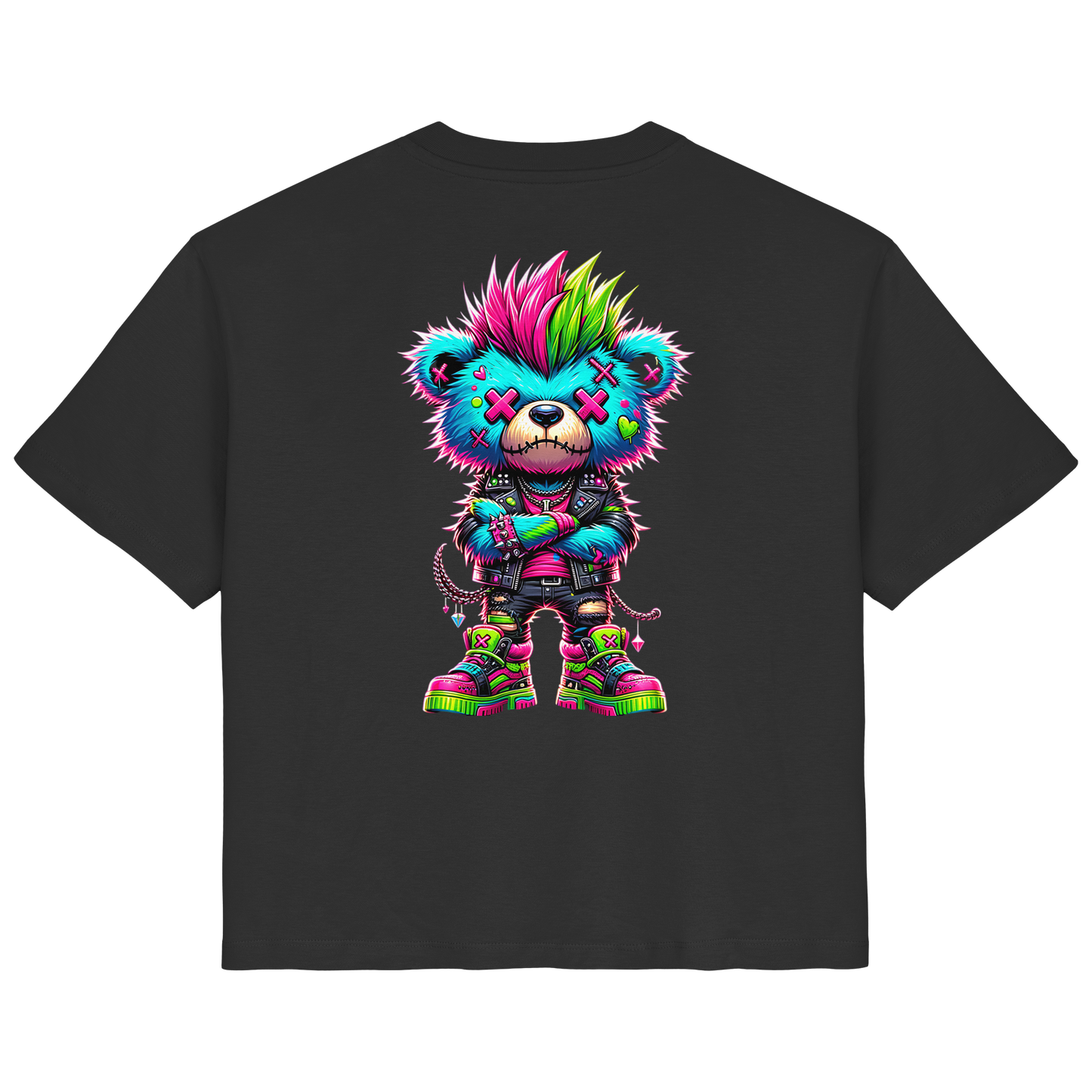 Punk Neon Teddy - Ladies Organic Shirt