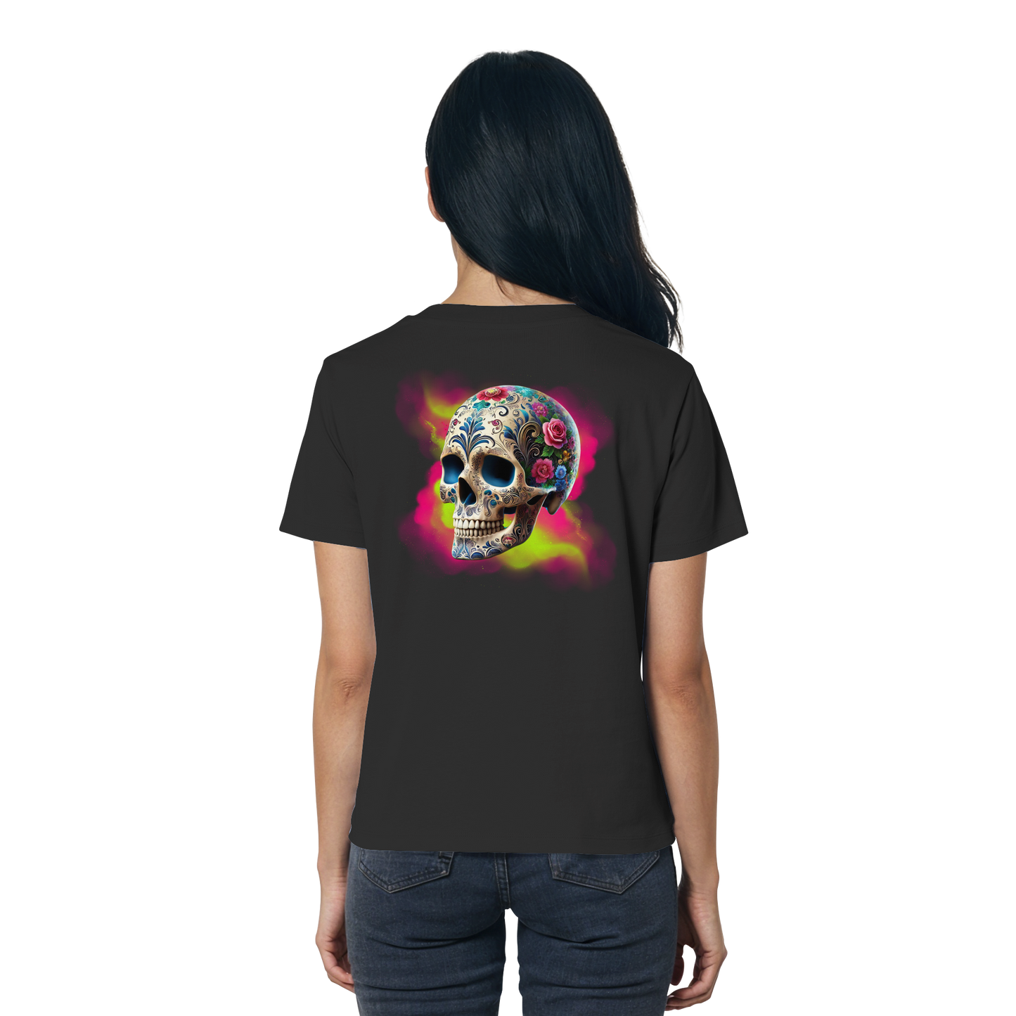 Floral Skull - Ladies Organic Shirt