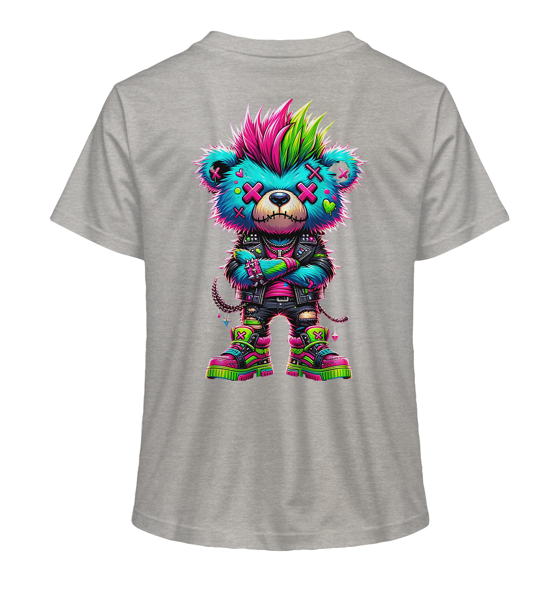Punk Neon Teddy - Ladies Organic Shirt