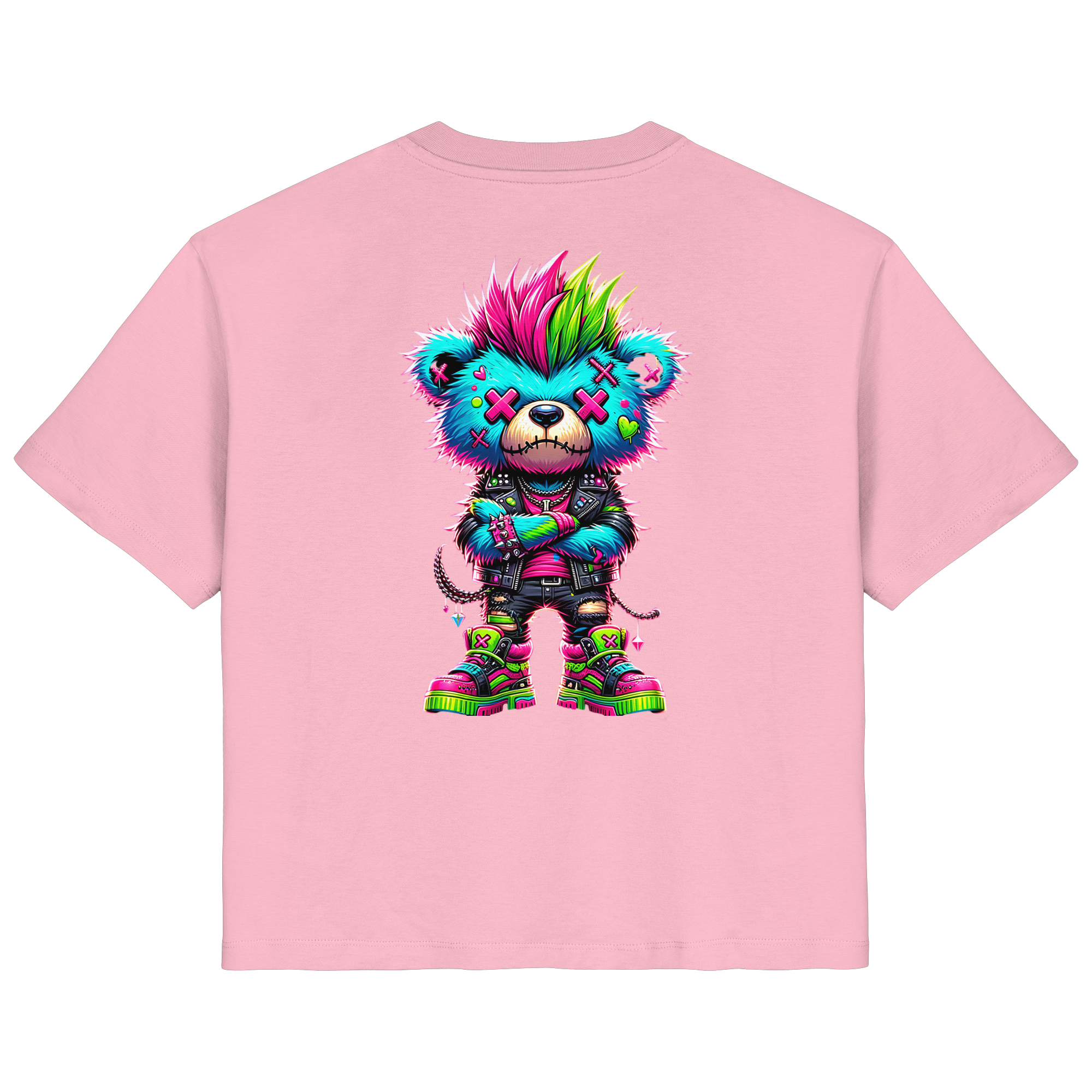 Punk Neon Teddy - Ladies Organic Shirt
