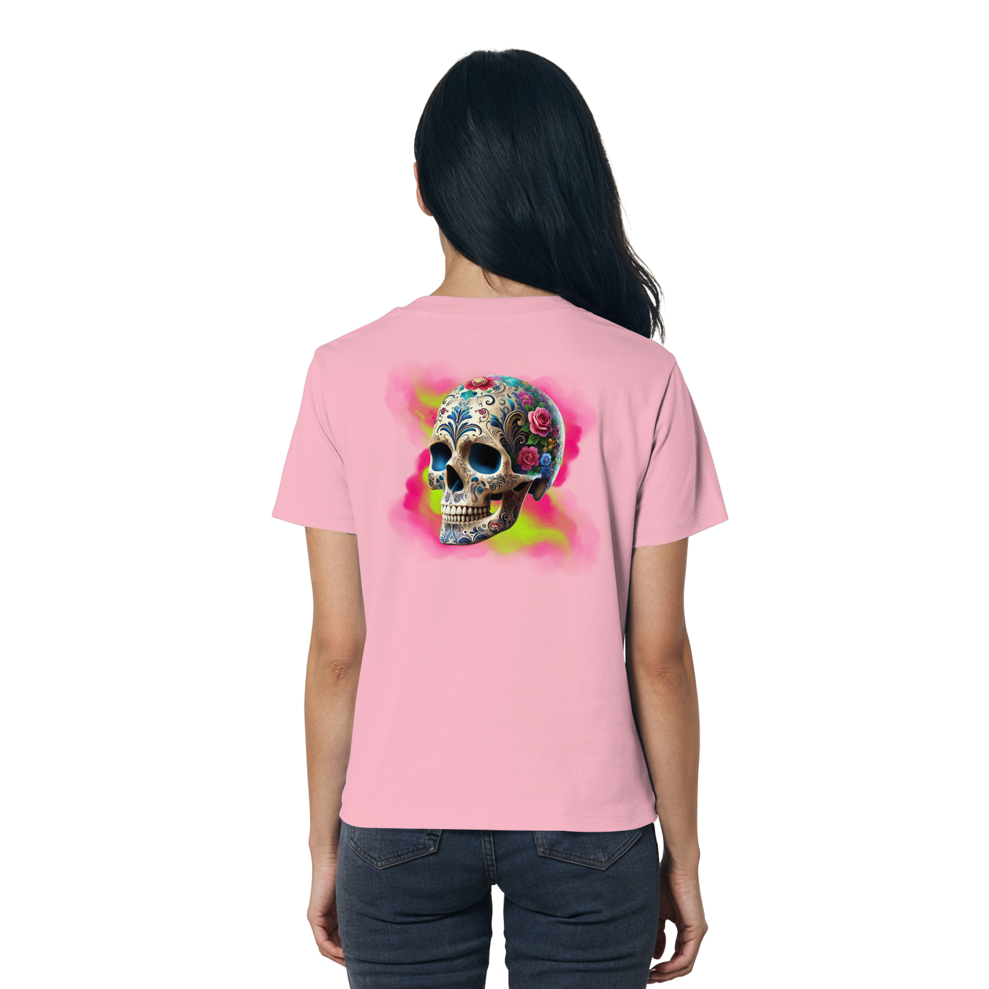 Floral Skull - Ladies Organic Shirt