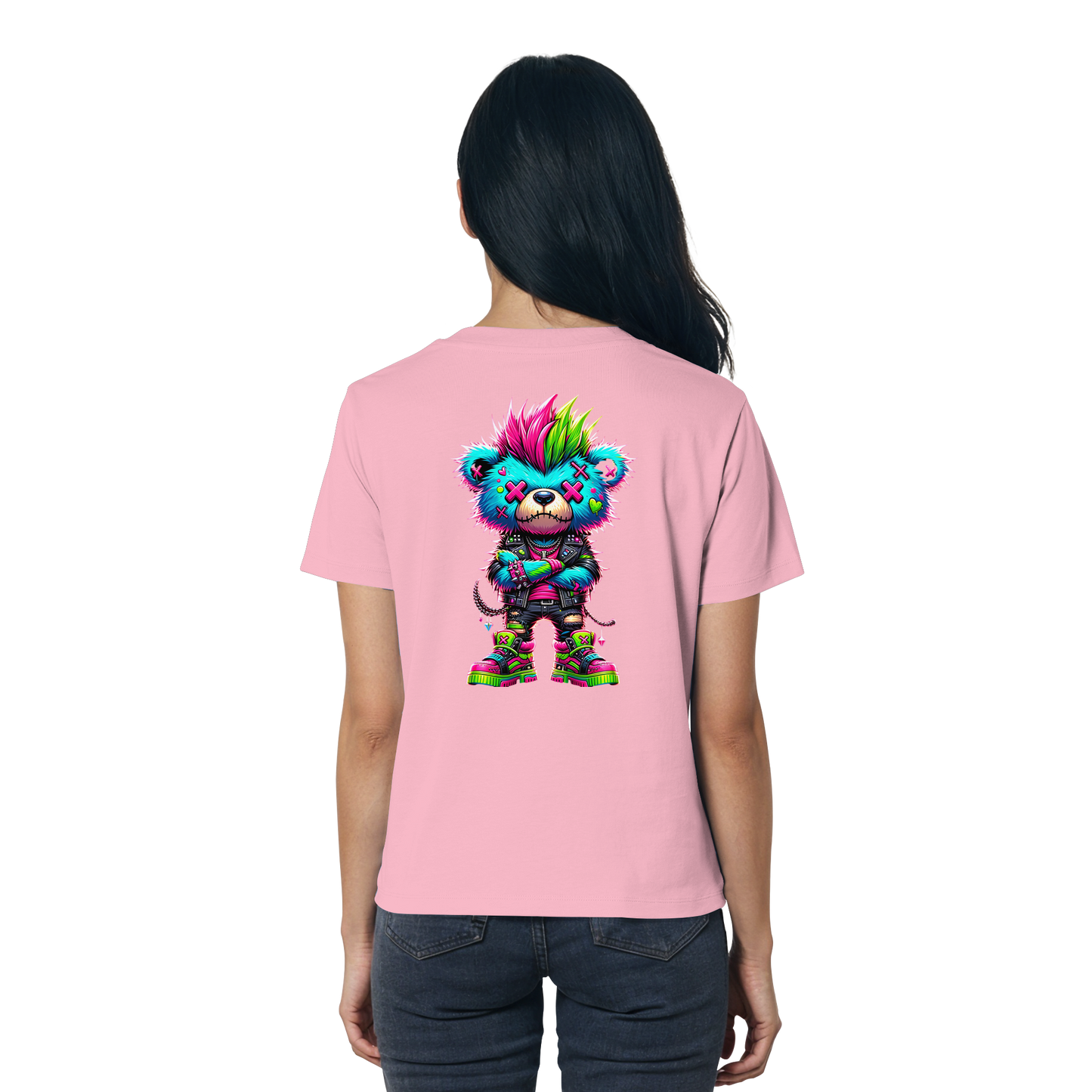 Punk Neon Teddy - Ladies Organic Shirt