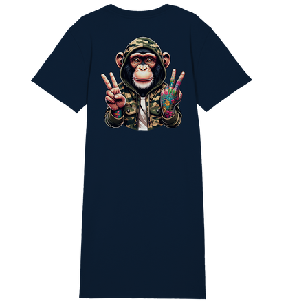 Jungle Ink Monkey - Ladies Organic Shirt Dress