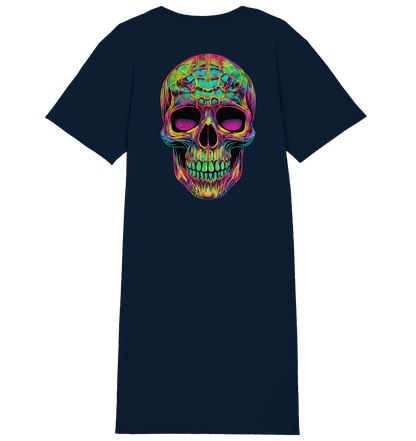 Psychedelic Skull - Ladies Organic Shirt Dress